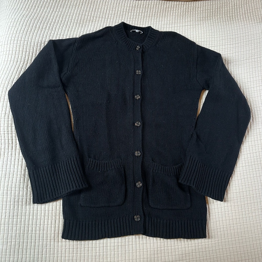 Reformation Black Cashmere Cardigan